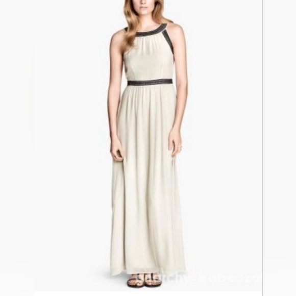 H&M Grecian Style Empire Waist Maxie Dress, Sz 10 NWOT - Picture 4 of 11